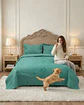 Cubrecama Quilt Verano 2 Plazas Bordado Floral Set Colcha Delgado - Miniatura 5