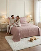 Cubrecama Quilt Verano 2 Plazas Bordado Floral Set Colcha Delgado - Miniatura 1