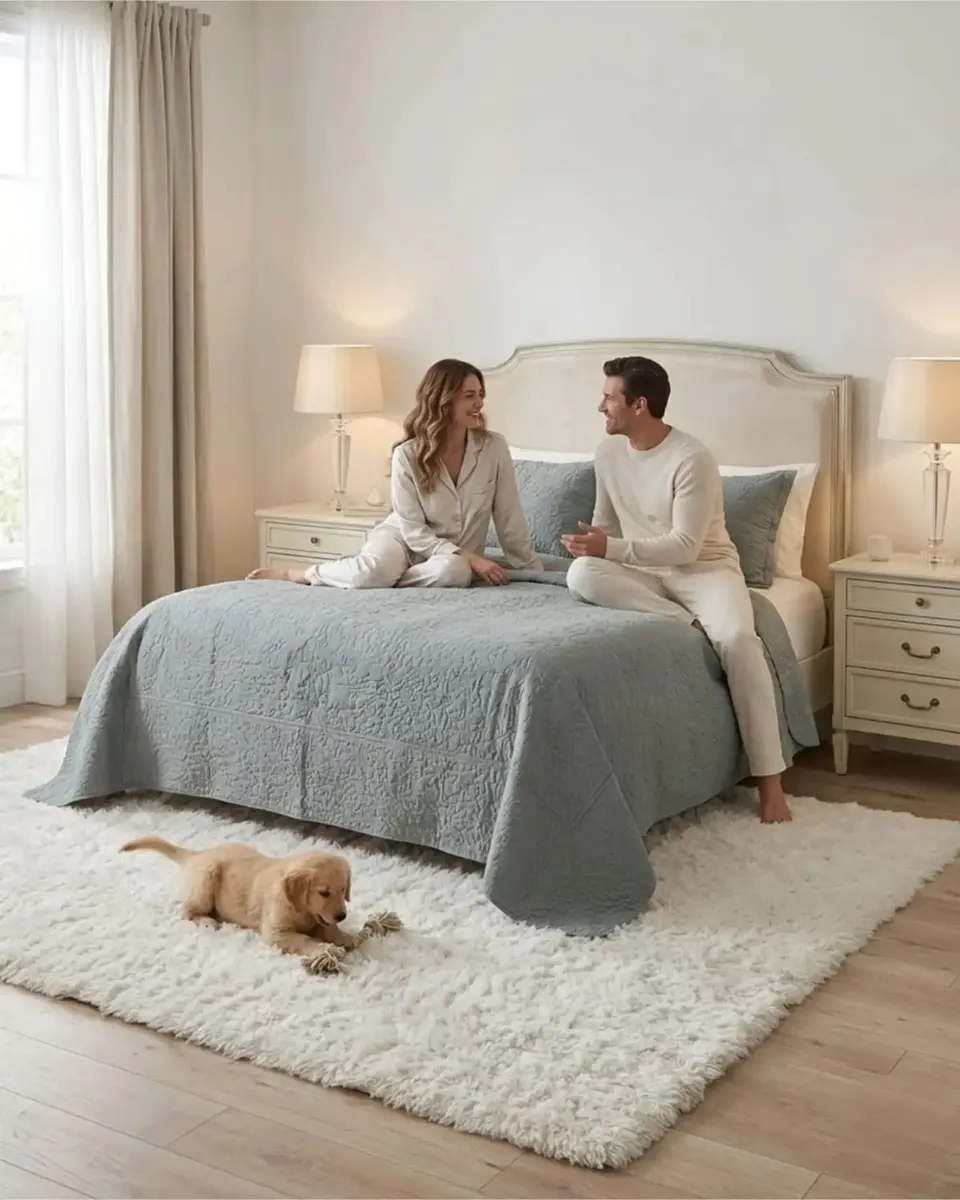 Cubrecama Quilt Verano 2 Plazas Bordado Floral Set Colcha Delgado 3