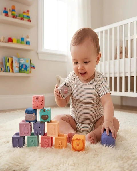 Bloques De Construccion Blandos Para Bebes Set 12 Piezas