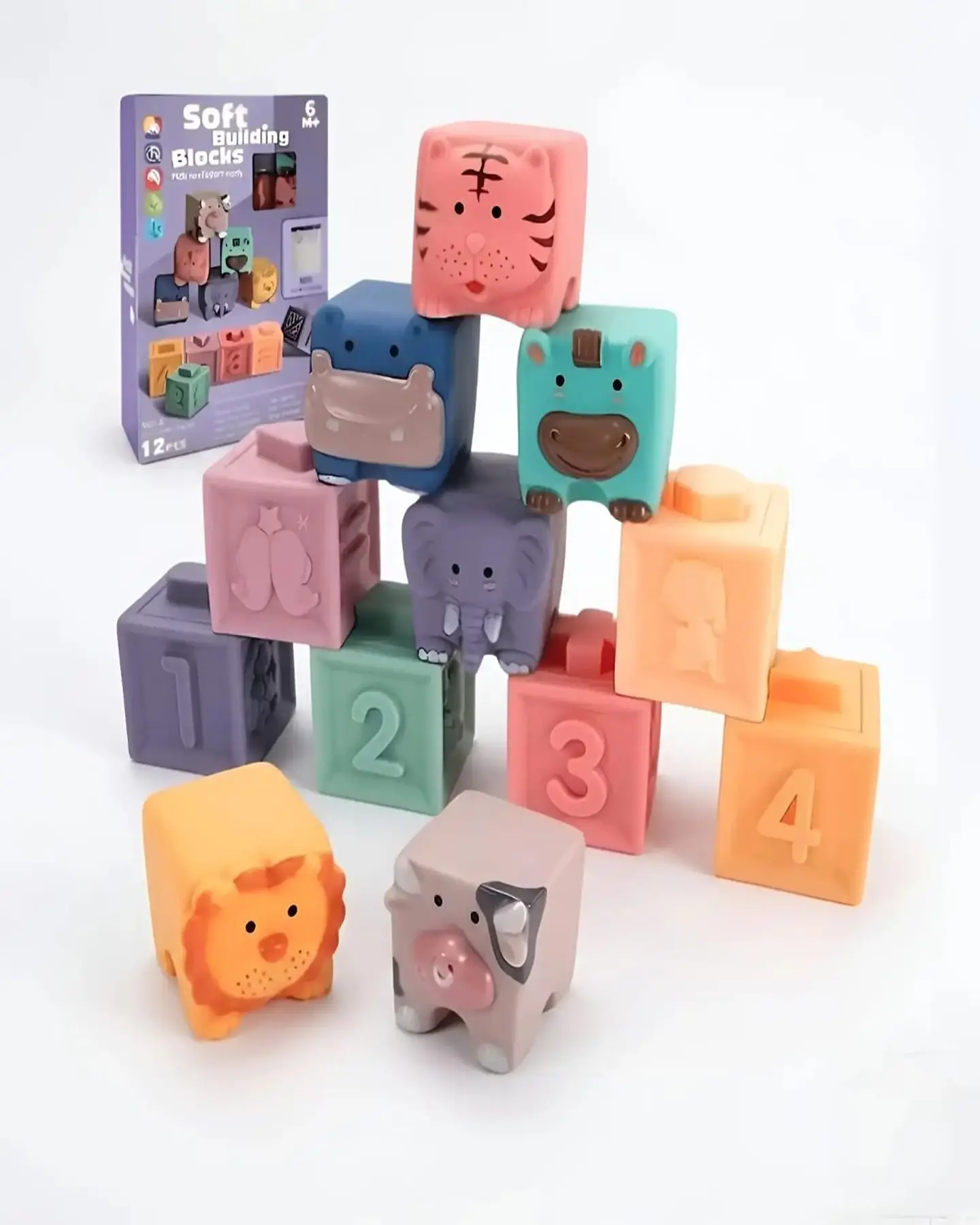 Bloques De Construccion Blandos Para Bebes Set 12 Piezas 6