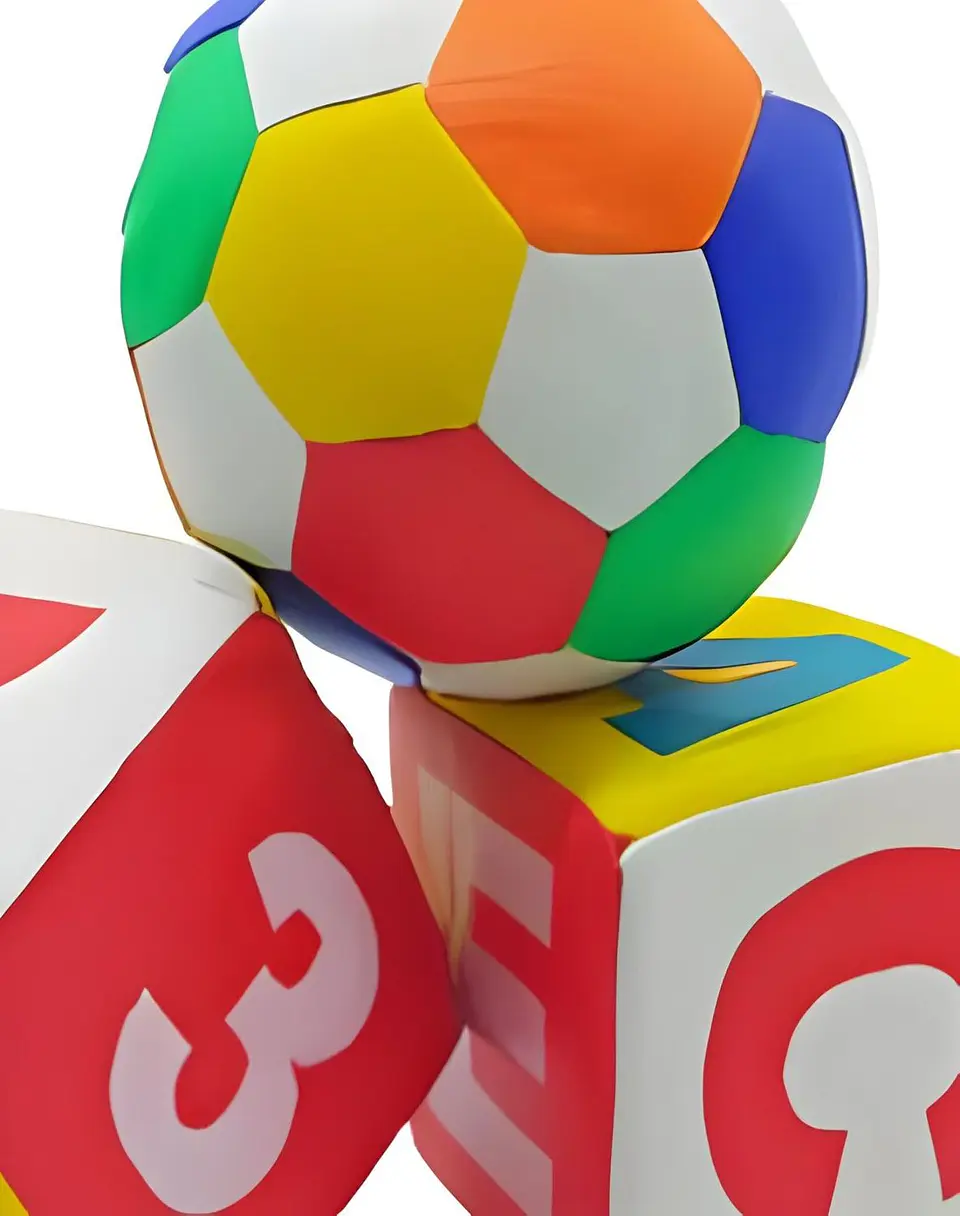 Juguete didáctico Pelota y Dados de Esponja 3 pcs 28n3 3