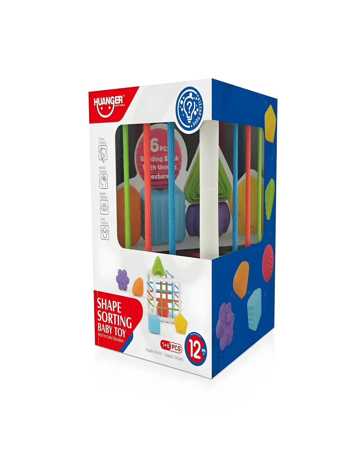 Juguete Didactico Cubo con Malla Sensorial Huanger 28n4 1