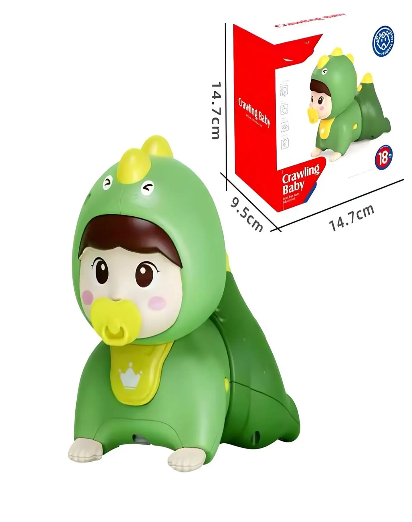 Juguete Didáctico Bebé Gateador Verde Huanger 28n5 2
