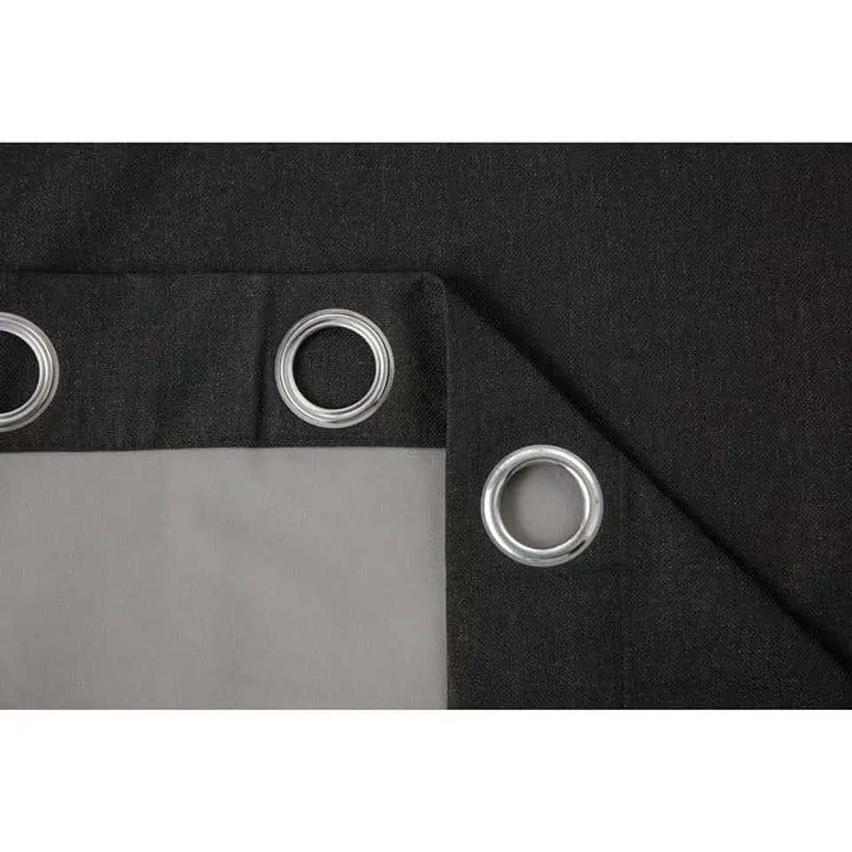 PACK DE CORTINA BLACKOUT MAS VISILLO 140X220 Negra 2