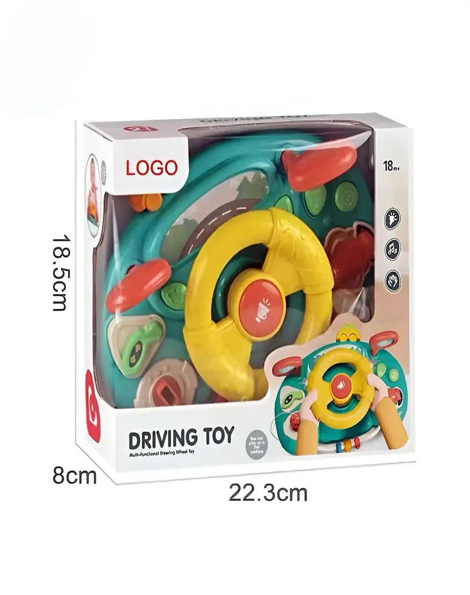Juguete Volante de Auto Infantil Musical VERDE 29n5 3
