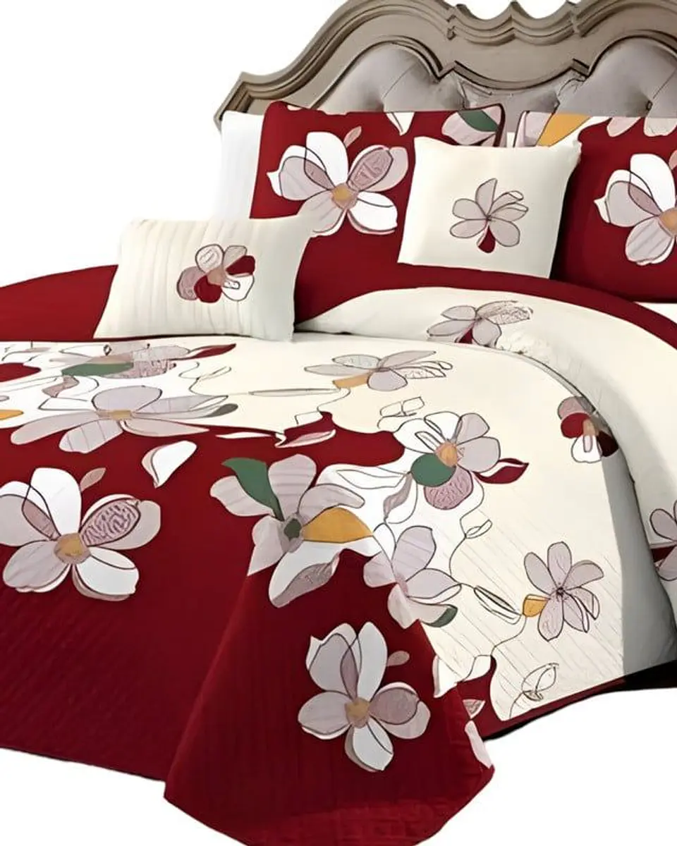 CUBRECAMA QUILT MAS JUEGO DE SABANAS KING 3