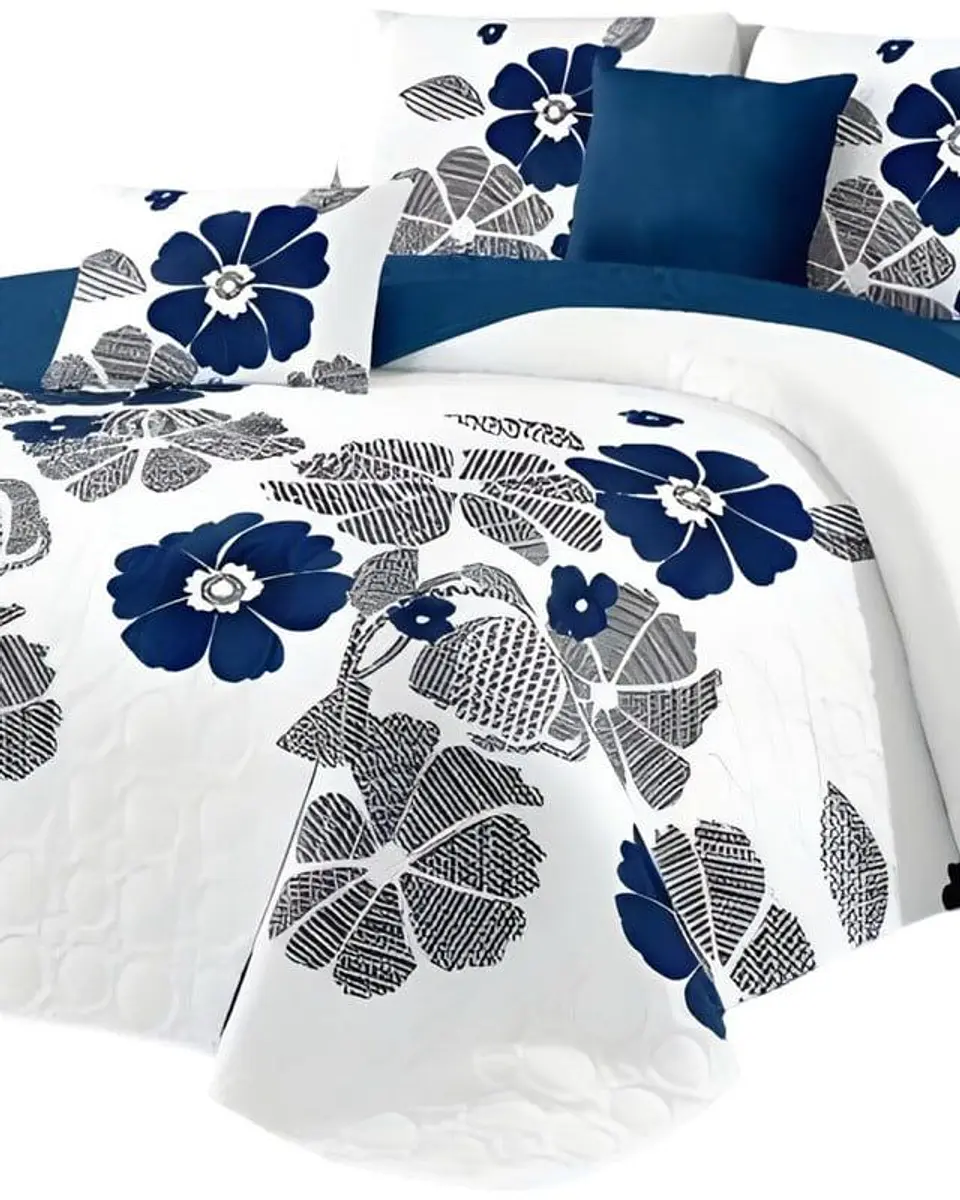 CUBRECAMA QUILT MAS JUEGO DE SABANAS PLAZA Y MEDIA 3