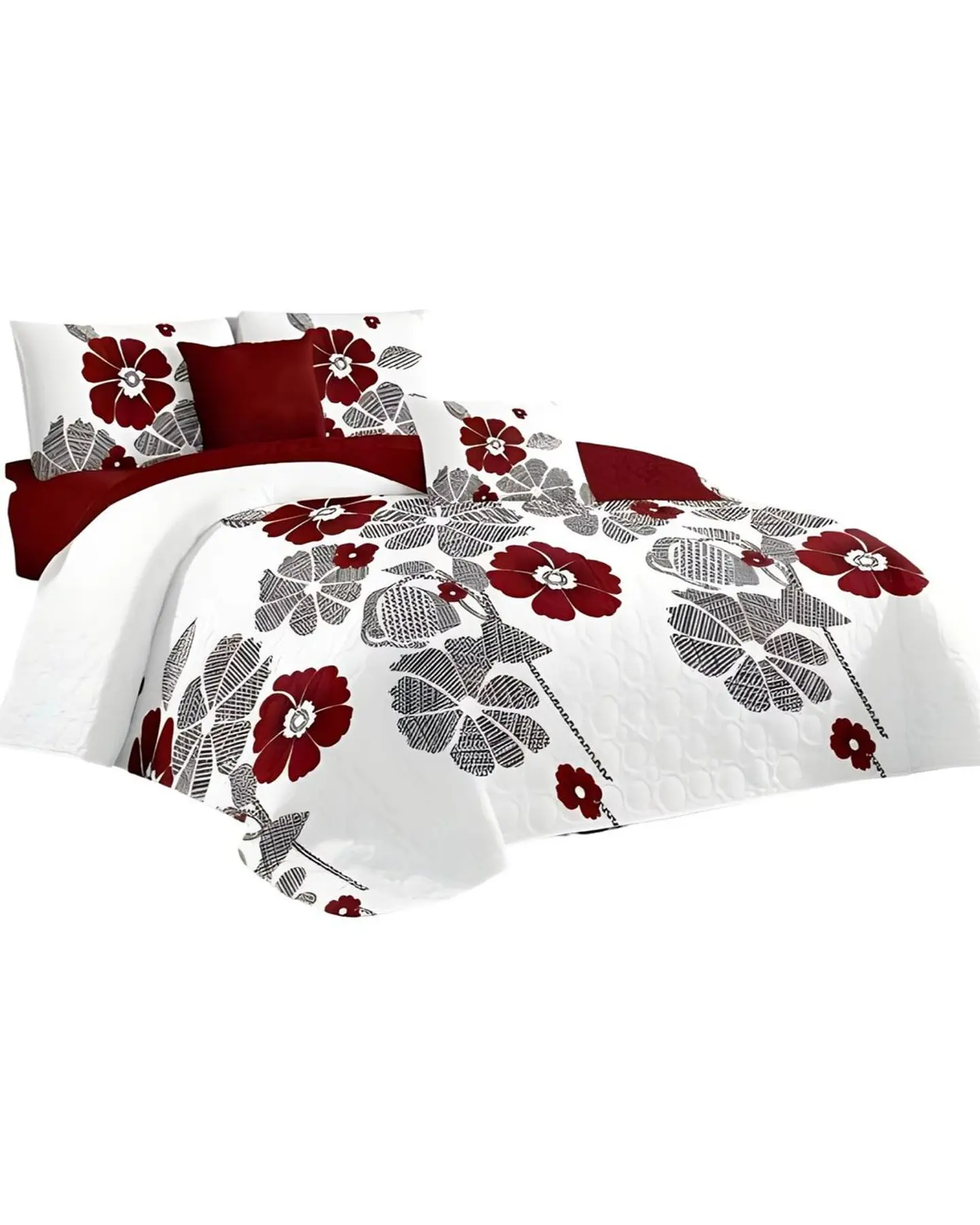 CUBRECAMA QUILT MAS JUEGO DE SABANAS PLAZA Y MEDIA 1