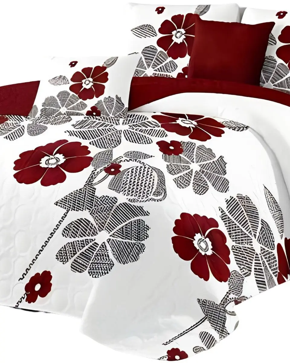 CUBRECAMA QUILT MAS JUEGO DE SABANAS PLAZA Y MEDIA 3