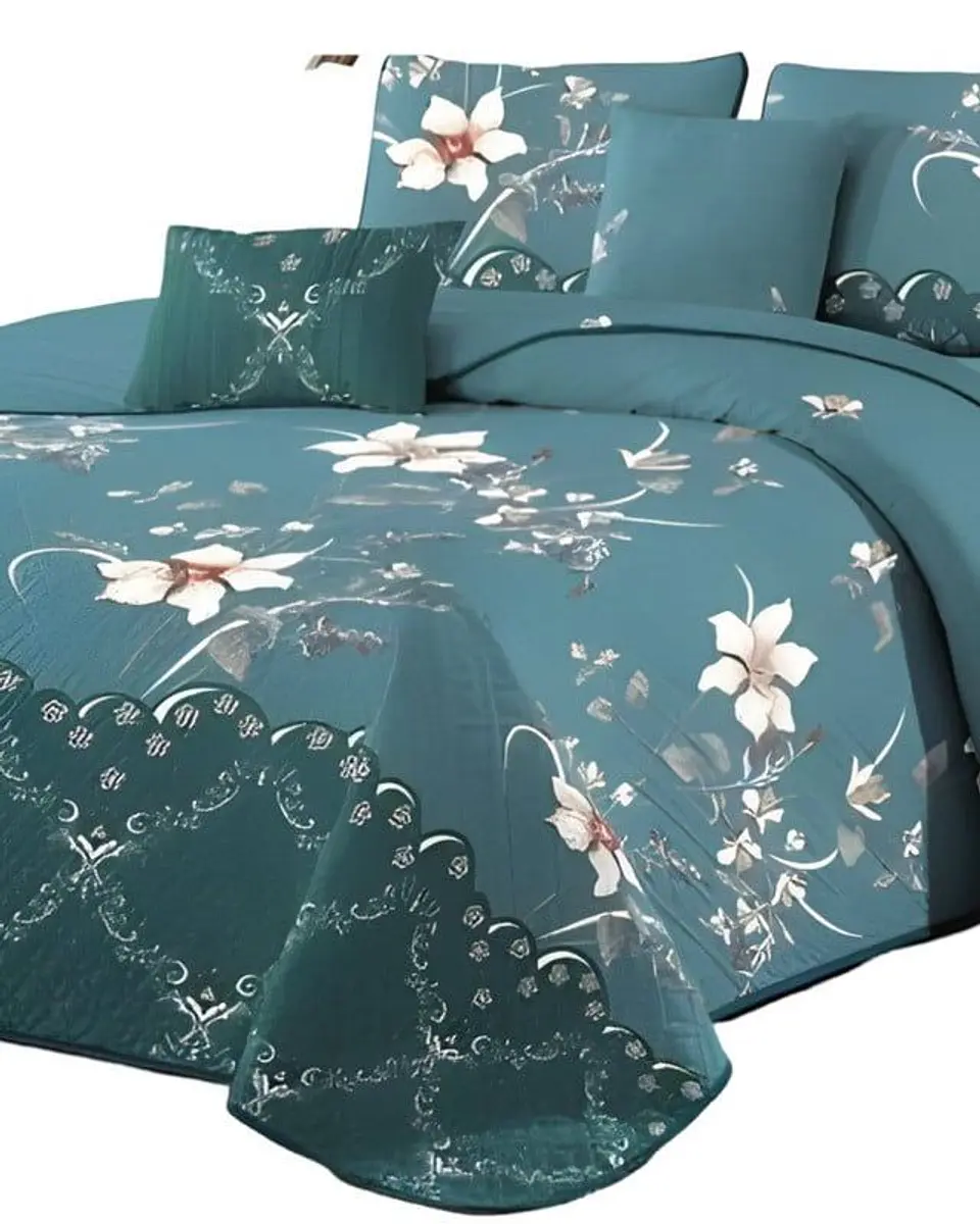 CUBRECAMA QUILT MAS JUEGO DE SABANAS PLAZA Y MEDIA 3