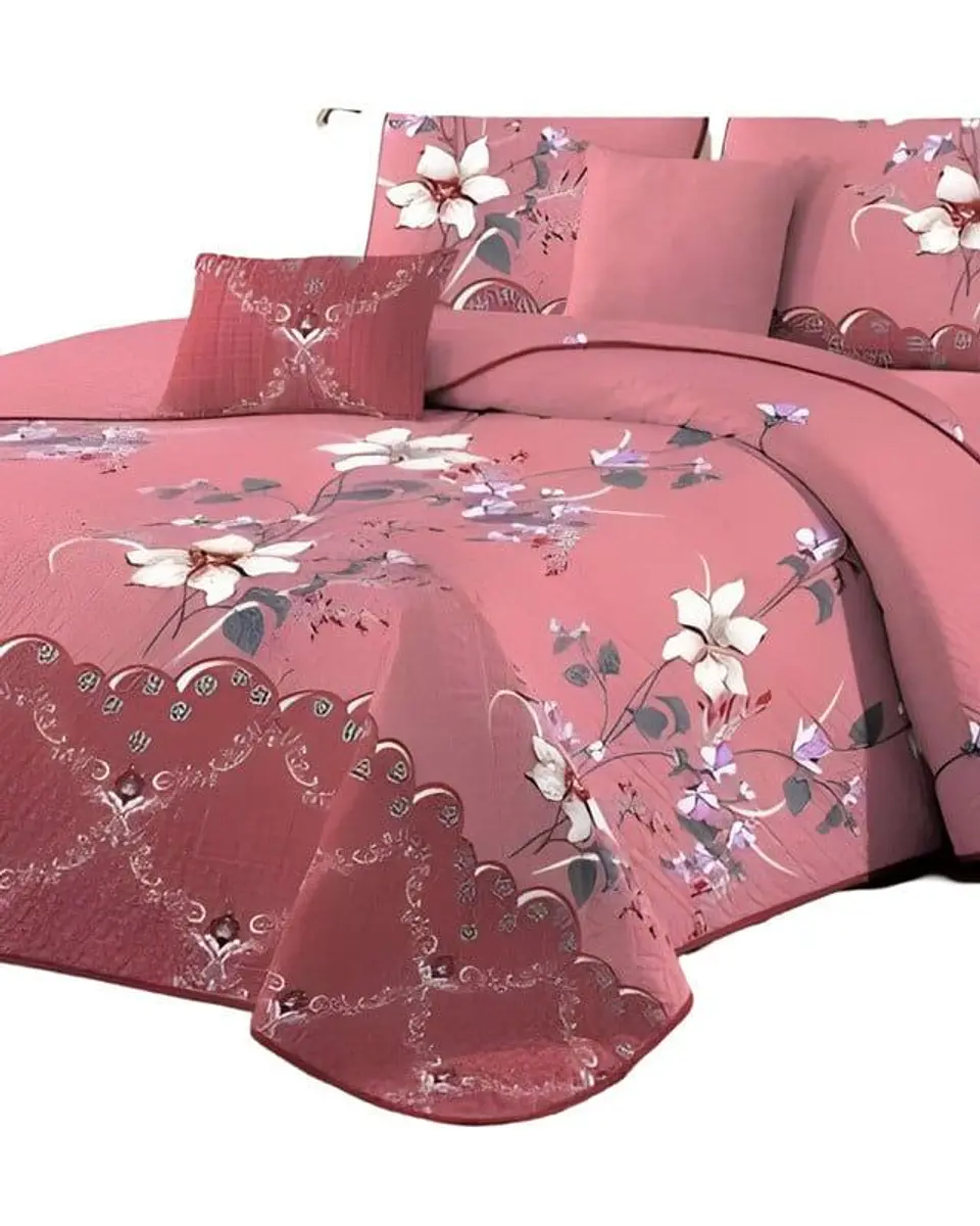 CUBRECAMA QUILT MAS JUEGO DE SABANAS PLAZA Y MEDIA 3