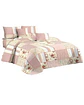 CUBRECAMA QUILT MAS JUEGO DE SABANAS PLAZA Y MEDIA - Miniatura 1