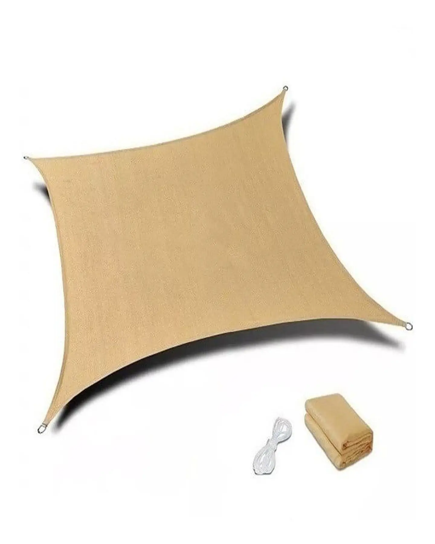 Lona Triangular Toldo Vela Malla Sombra Beige 5 x 5 x 5 1