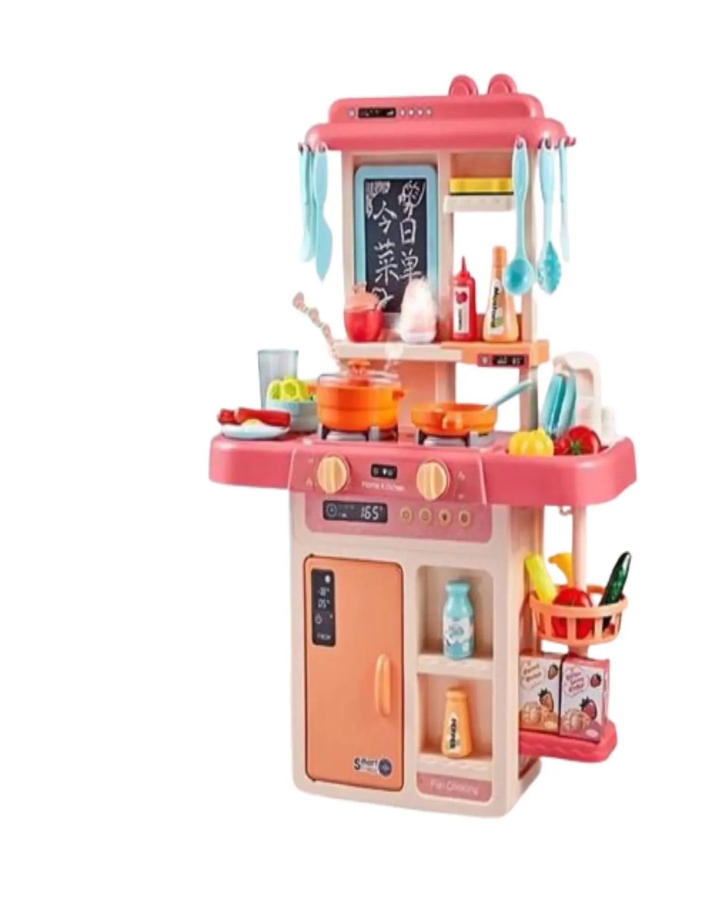 Juguete Set Cocina con Luz Sonido Rosado Infantil 63Cm 1