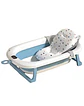 Bañera Plegable de Bebe con Termometro y Cojin Azul - Miniatura 1
