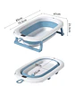 Bañera Plegable de Bebe con Termometro y Cojin Azul - Miniatura 2