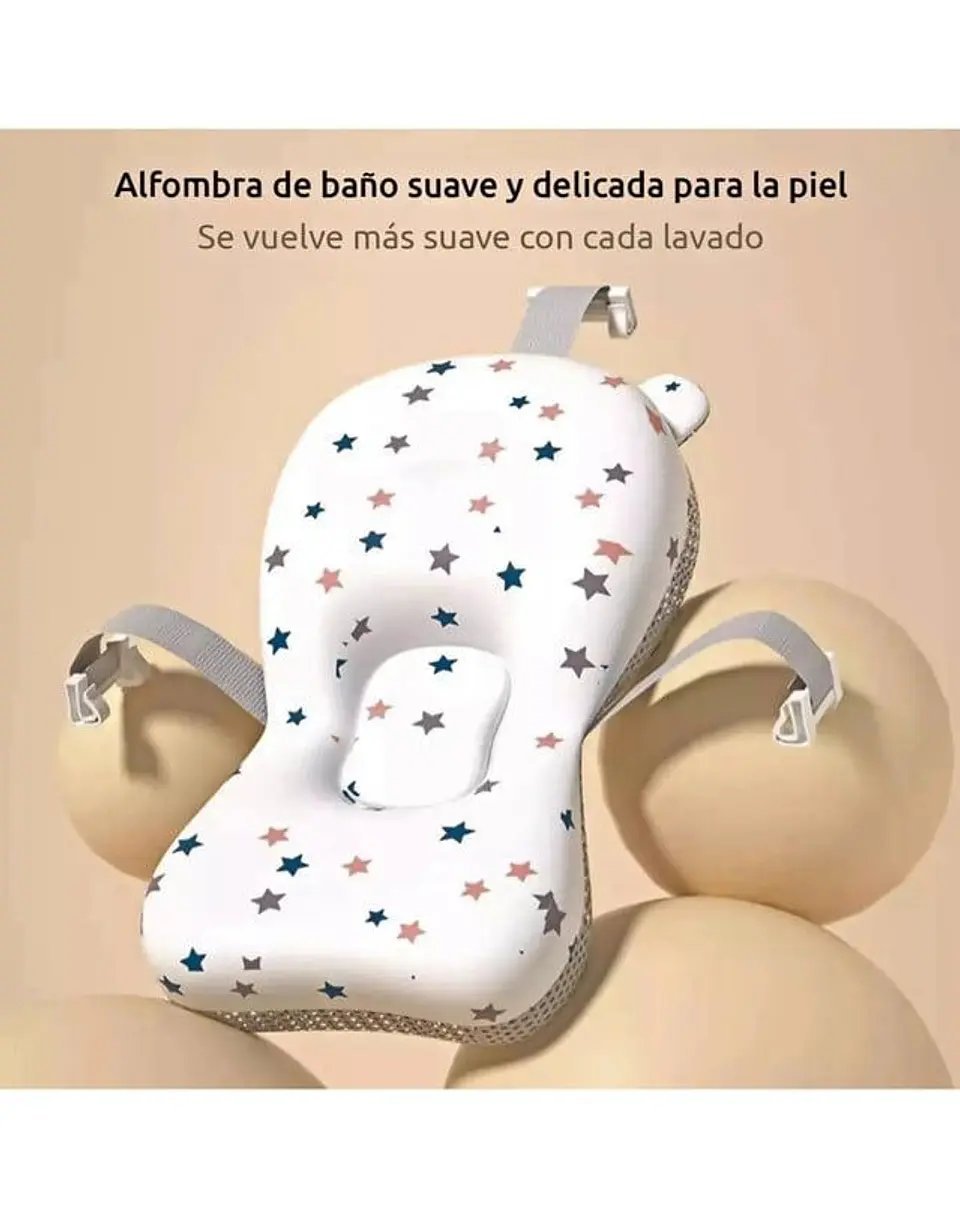 Bañera Plegable de Bebe con Termometro y Cojin Azul 4