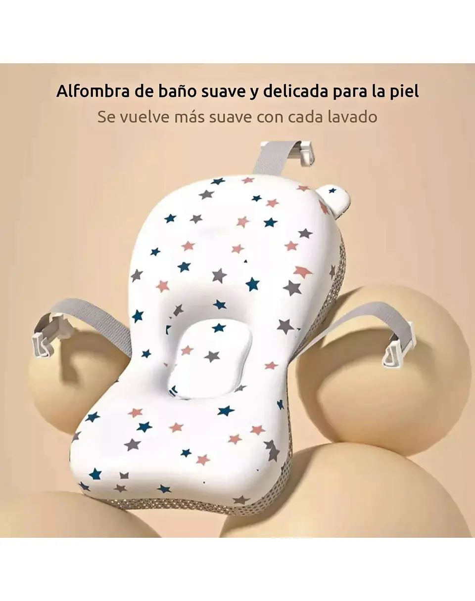 Bañera Plegable de Bebe con Termometro y Cojin Rosa 5