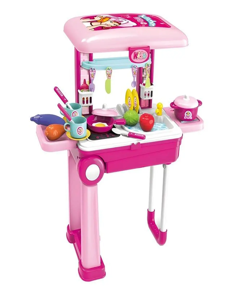 MALETA DE COCINA CON RUEDAS INFANTIL NIÑA 1