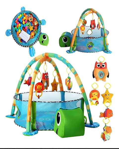 Gimnasio Tapete Y Corral Juguete Para Bebe Con 20 Pelotas