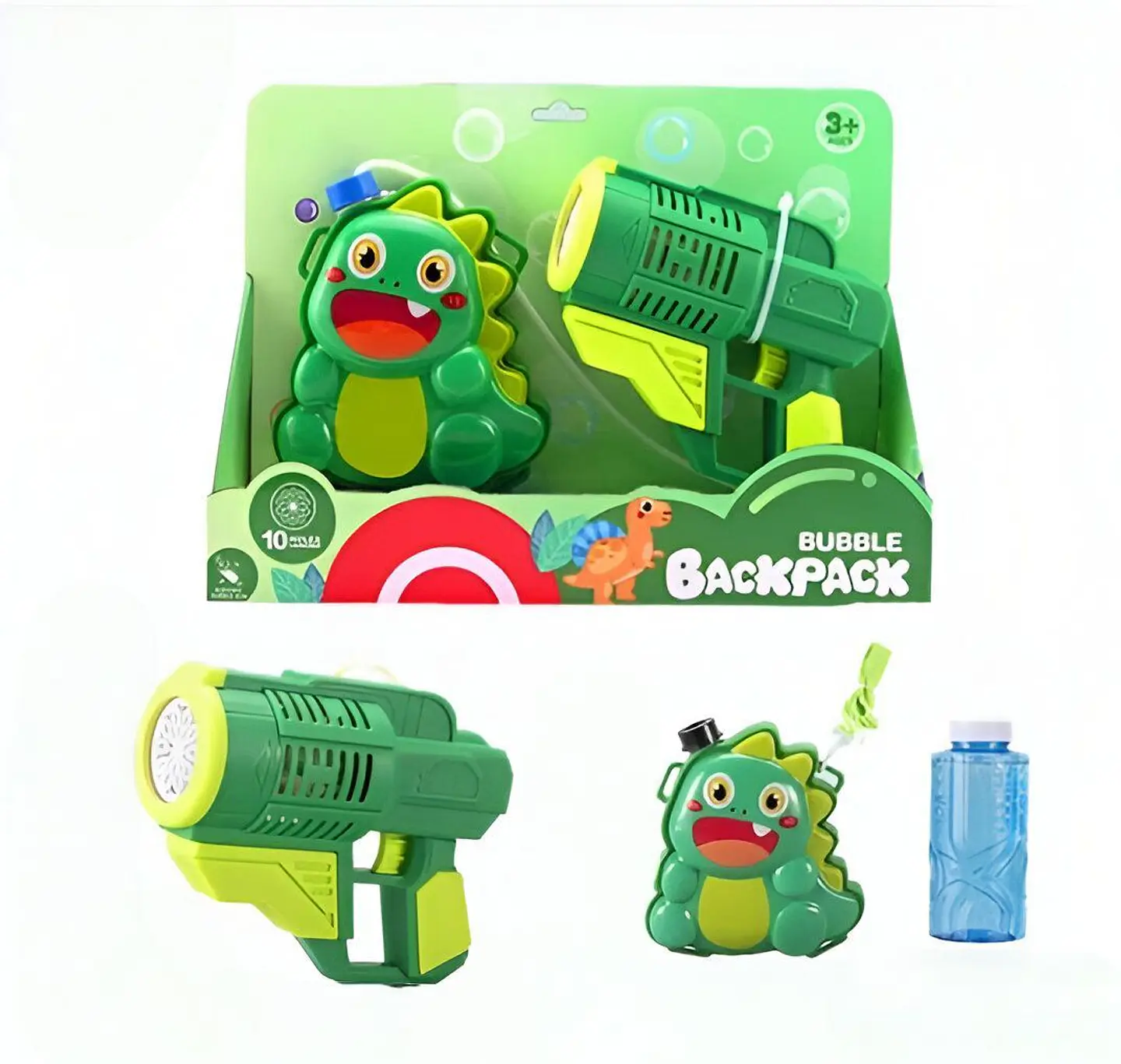 Juguete lanza Burbujas Con Mochila Diseño Dinosaurio 1