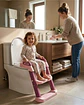 Escalera Baño Niña Reductor Inodoro Corona Rosado - Miniatura 2