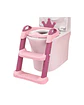 Escalera Baño Niña Reductor Inodoro Corona Rosado - Miniatura 7
