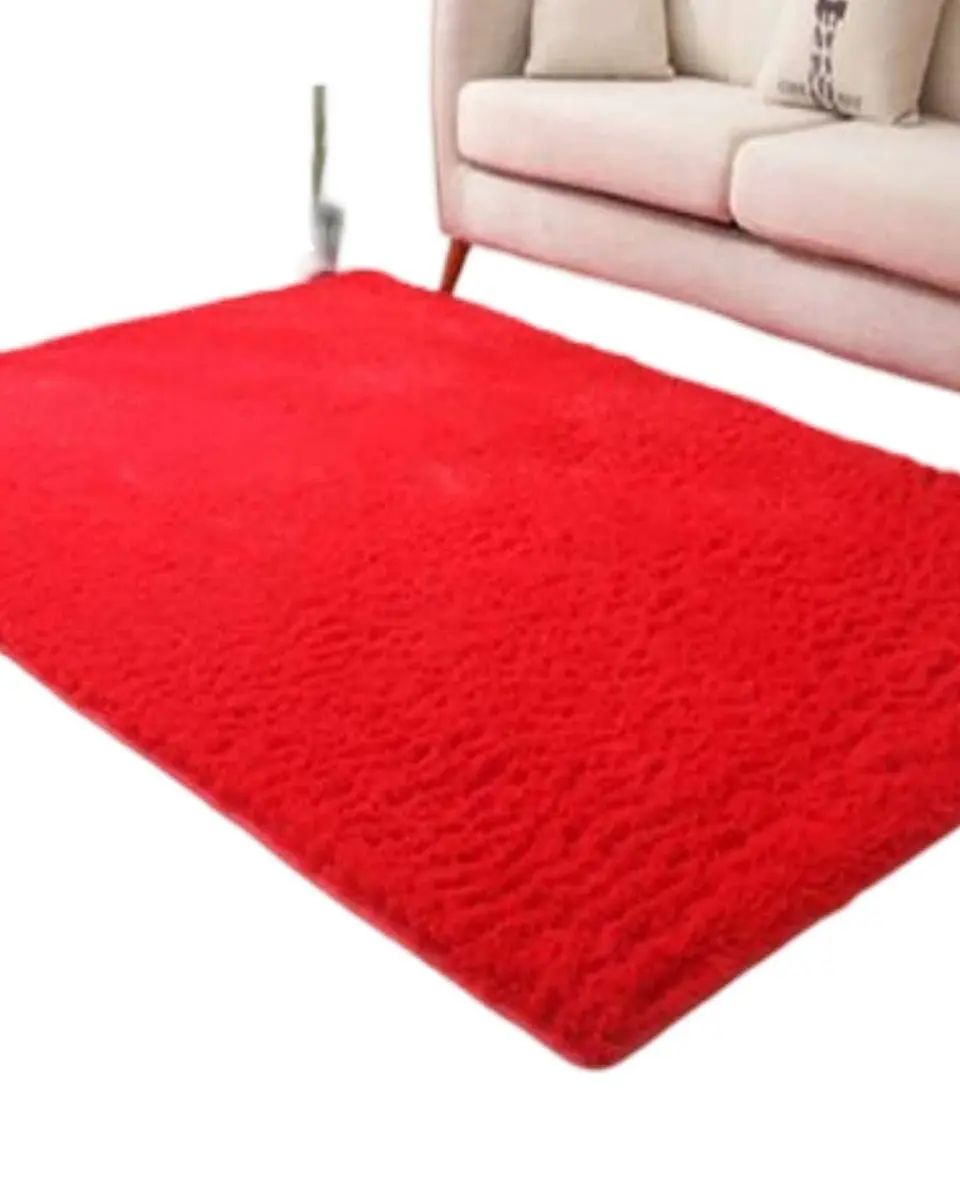 ALFOMBRA PELUDA 150X200 ROJO 1