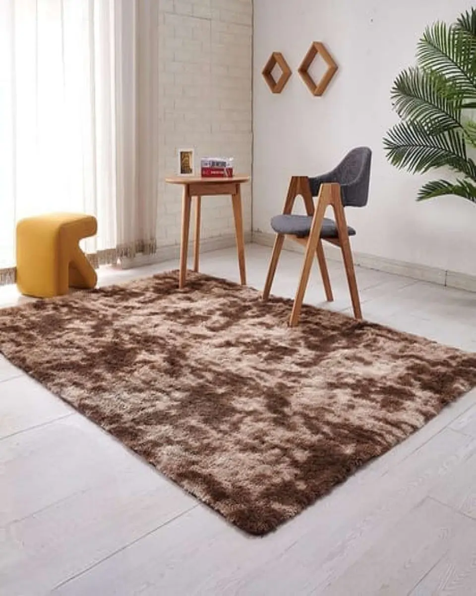 ALFOMBRA PELUDA 150X200 MARRON 1