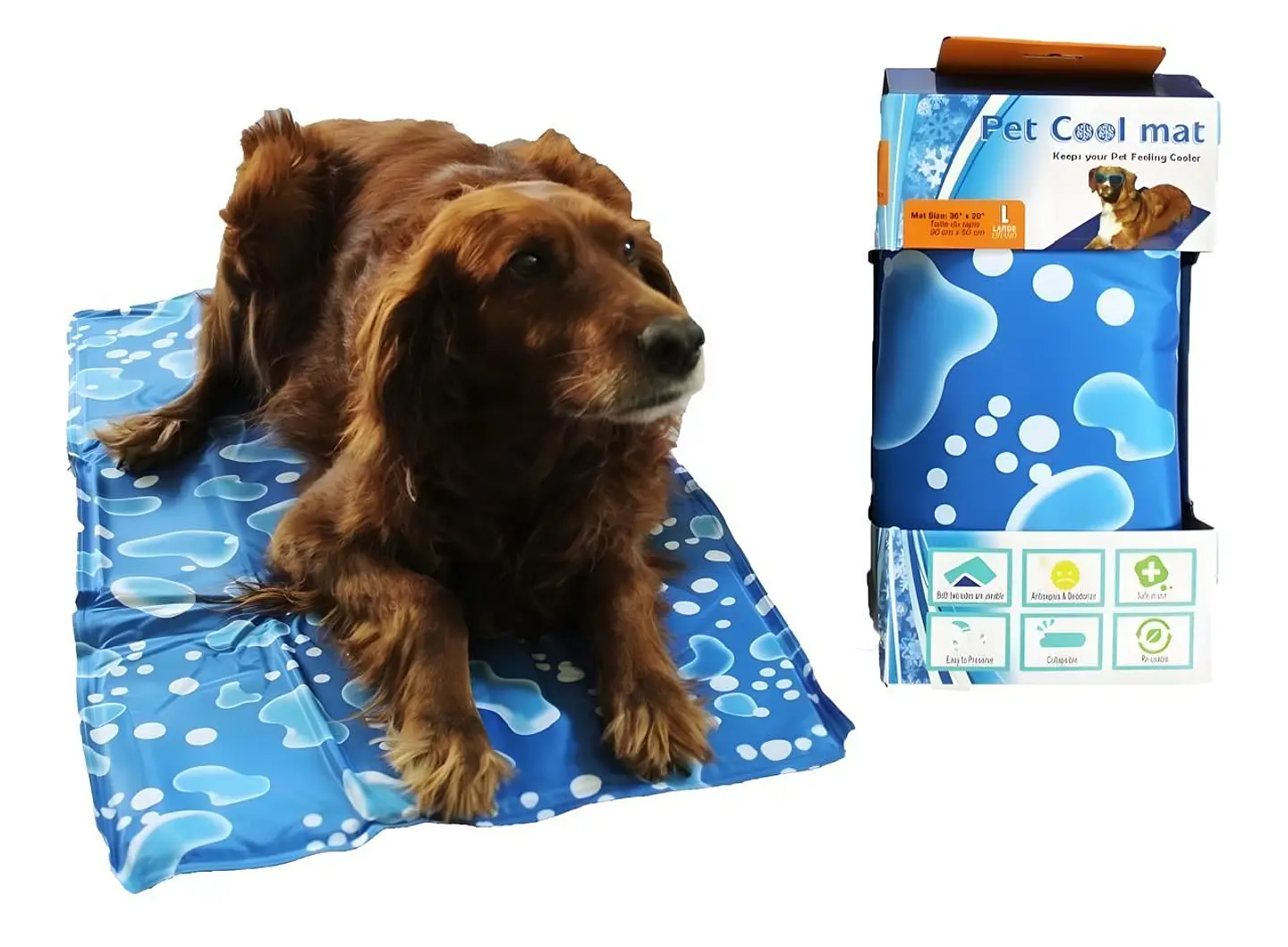 MANTA REFRESCANTE PARA PERROS Y GATOS TALLA L 90X50 CM 3