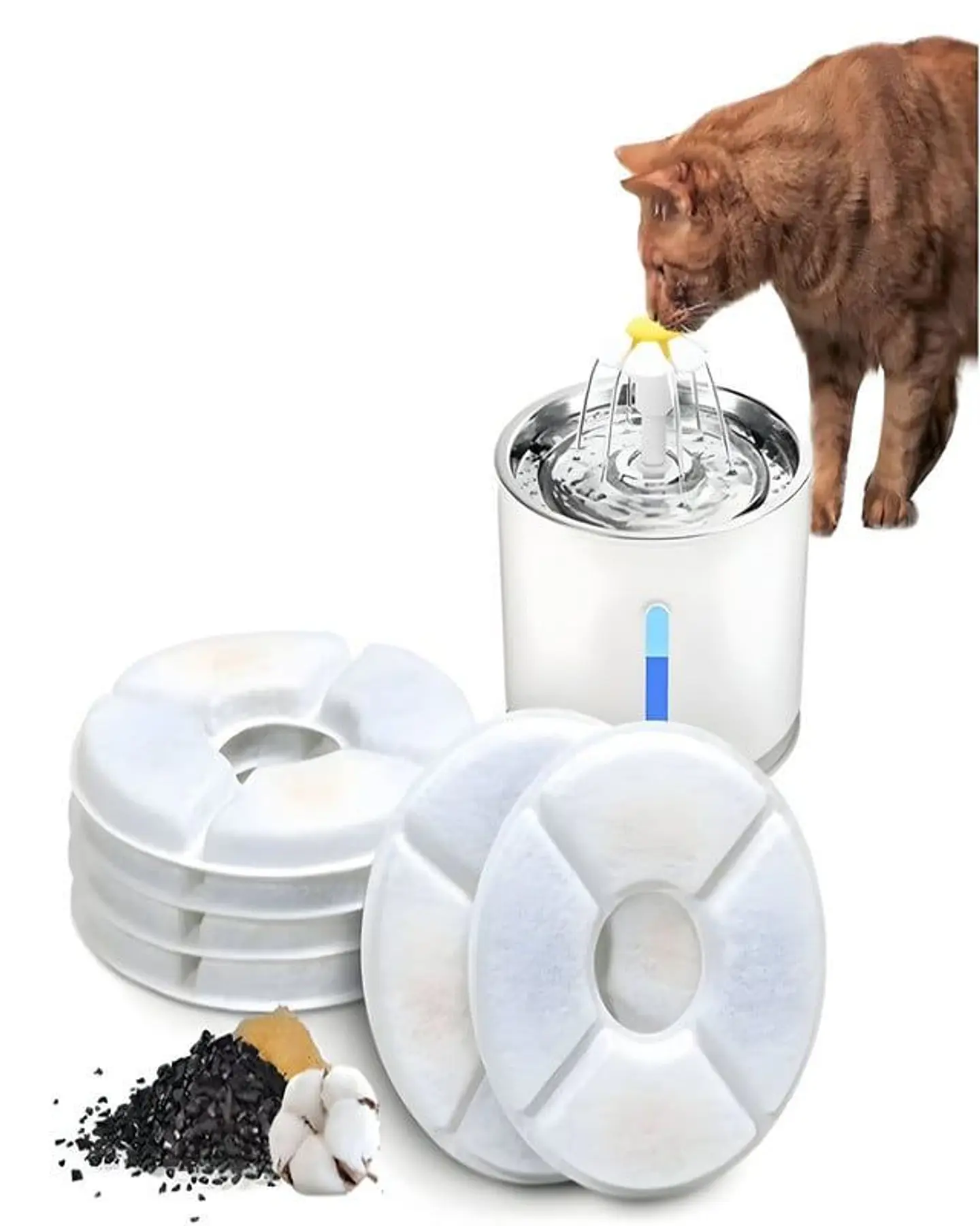 Pack X12 Filtros Fuente De Agua Eléctrico Gato Perro 1