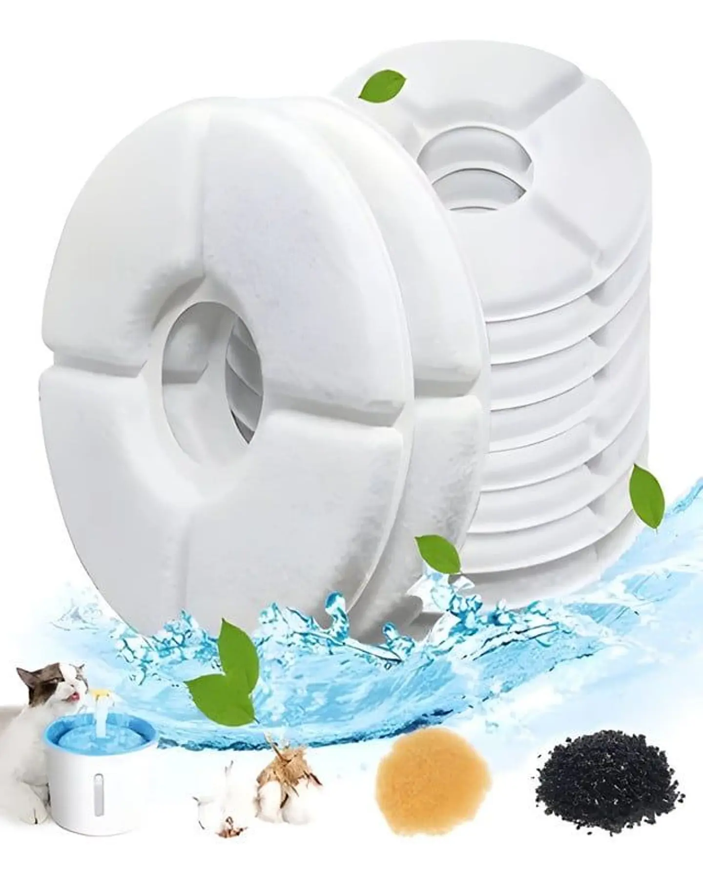 Pack X12 Filtros Fuente De Agua Eléctrico Gato Perro 2