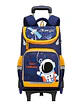 Mochila Escolar con Ruedas para Niños Bolso AZUL CON AMARILLO - Miniatura 1