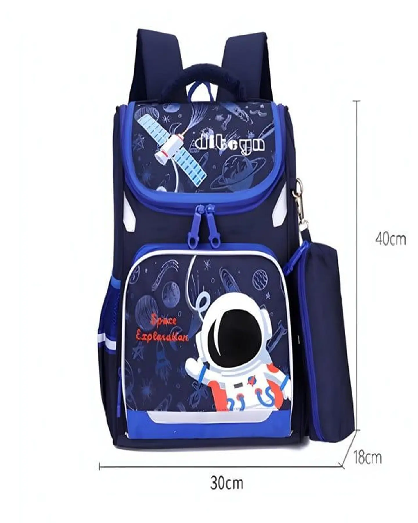Mochila Escolar con Ruedas para Niños Bolso AZUL CON AMARILLO 2