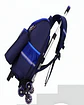 Mochila Escolar con Ruedas para Niños Bolso AZUL CON AMARILLO - Miniatura 3
