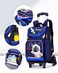 Mochila Escolar con Ruedas para Niños Bolso AZUL CON AMARILLO - Miniatura 8