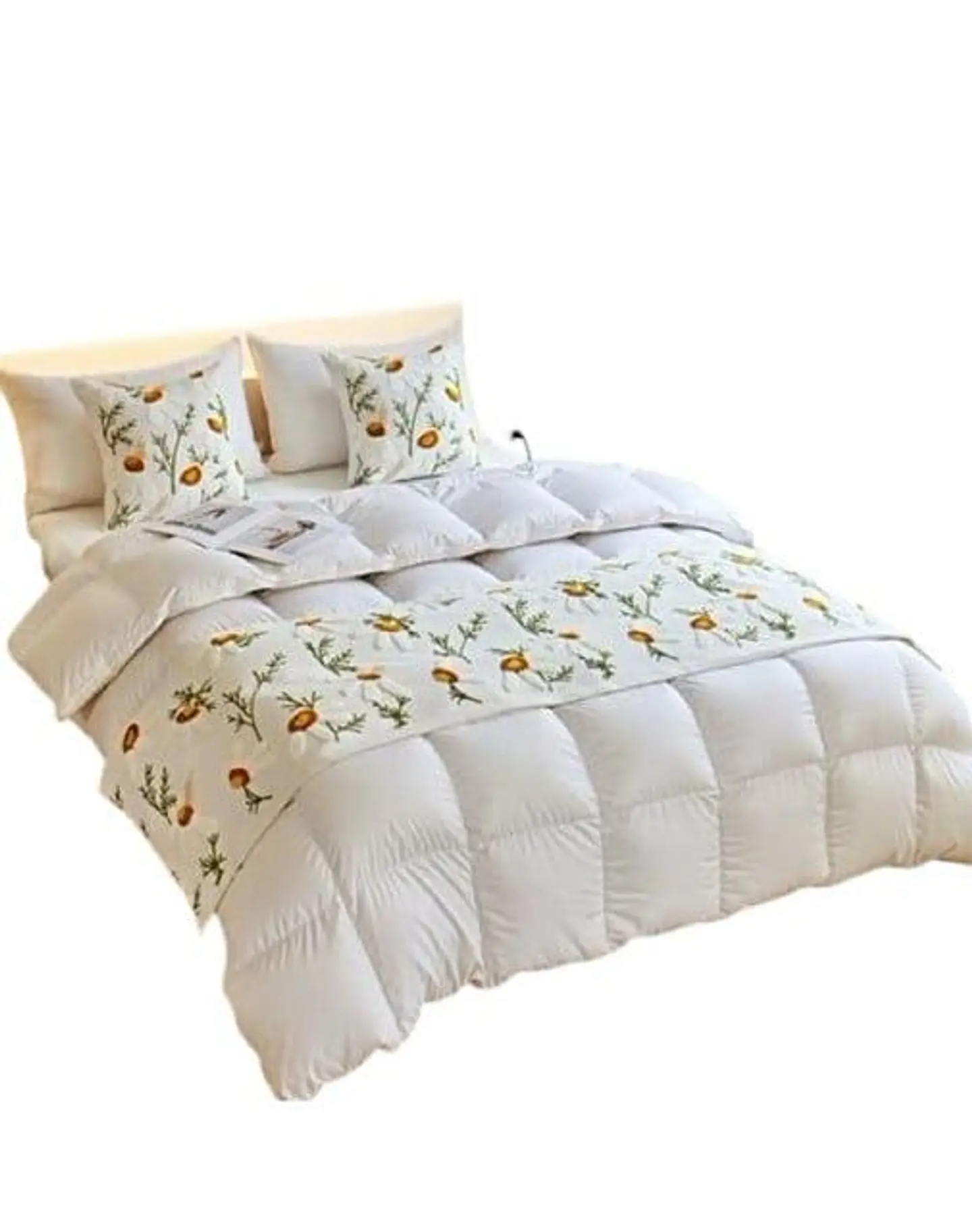 JUEGO DE PIECERA DE CAMA CON 2 FUNDAS MODELO BORDAD T03 1