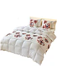 JUEGO DE PIECERA DE CAMA CON 2 COJINES COMPLETOS CON BORDADO T01 - Miniatura 2