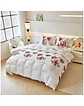 JUEGO DE PIECERA DE CAMA CON 2 COJINES COMPLETOS CON BORDADO T01 - Miniatura 3