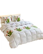 JUEGO DE PIECERA DE CAMA CON 2 COJINES COMPLETOS CON BORDADO T02 - Miniatura 1