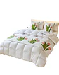 JUEGO DE PIECERA DE CAMA CON 2 COJINES COMPLETOS CON BORDADO T02 - Miniatura 2