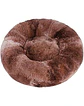 Cama cojin de chiporro redondo para mascotas  60cm CAFÉ - Miniatura 1