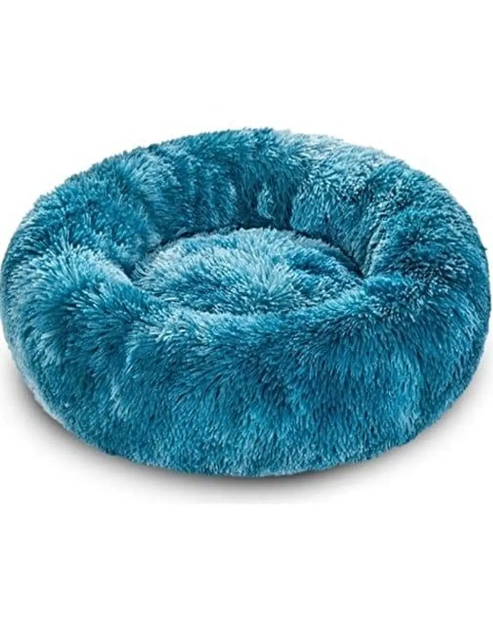 Cama cojin de chiporro redondo para mascotas  60cm PETROLEO 1