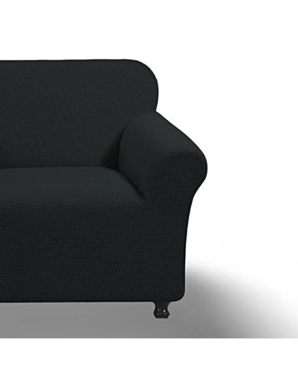 FUNDA PARA SOFA CUADRILLE DE 1 CUERPO NEGRO 2