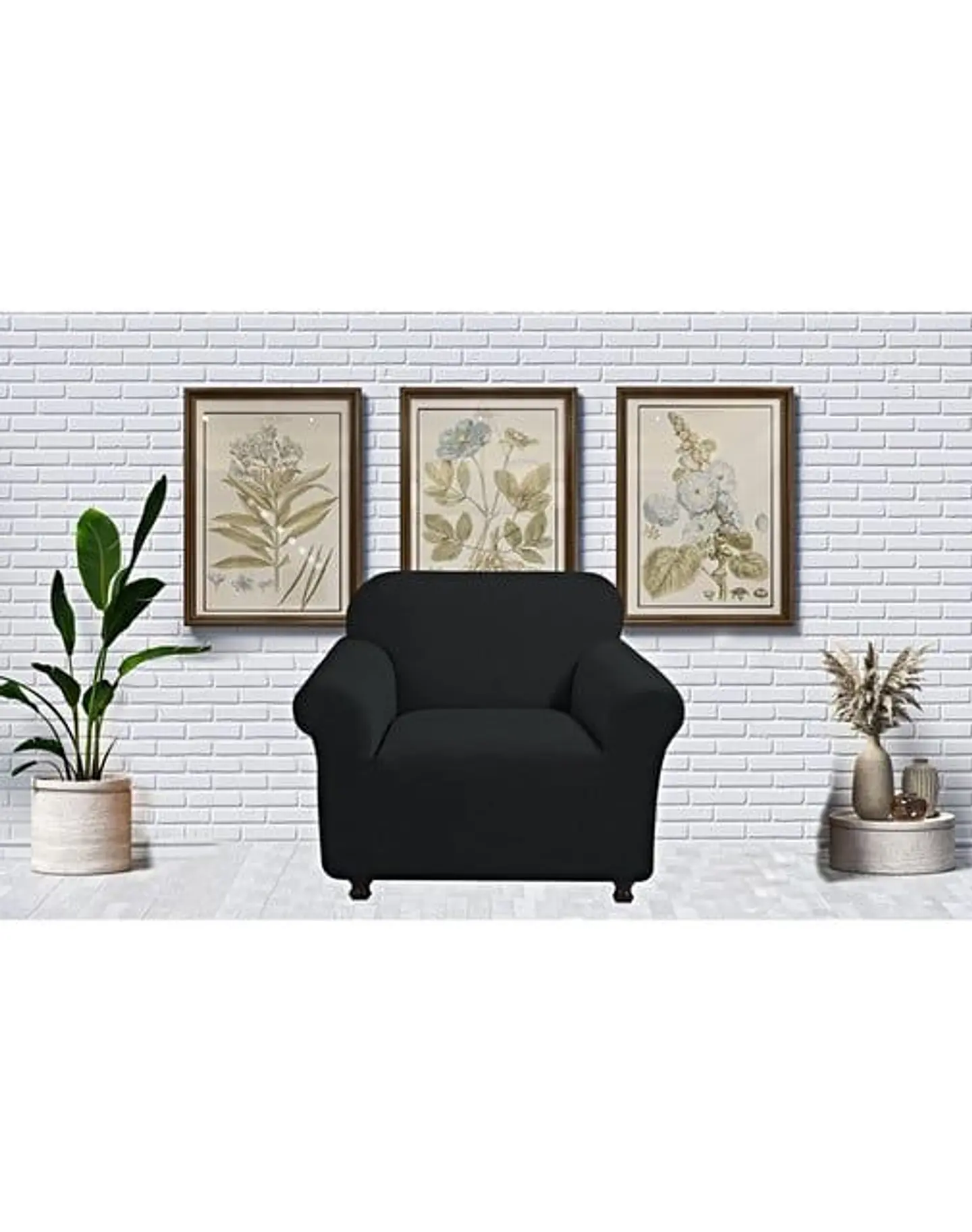 FUNDA PARA SOFA CUADRILLE DE 1 CUERPO NEGRO 3