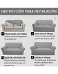 FUNDA PARA SOFA CUADRILLE DE 1 CUERPO NEGRO - Miniatura 5