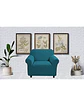 FUNDA PARA SOFA CUADRILLE DE 1 CUERPO AZUL PETROLEO - Miniatura 3