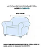 FUNDA PARA SOFA CUADRILLE DE 1 CUERPO AZUL PETROLEO - Miniatura 4