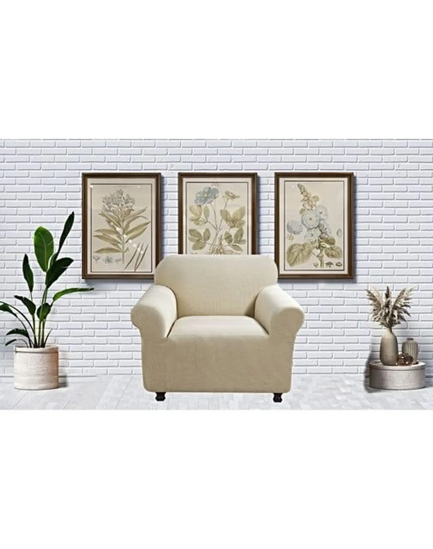 FUNDA PARA SOFA CUADRILLE DE 1 CUERPO BEIGE 3